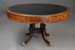 Fine quality early 19thc Regency mahogany drum table possibly Irish - 4756054