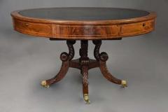 Fine quality early 19thc Regency mahogany drum table possibly Irish - 4756055