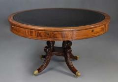 Fine quality early 19thc Regency mahogany drum table possibly Irish - 4756057