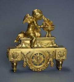 Fine quality late 19thC Louis XIV style ormolu figural chenets or fire dogs - 4757130