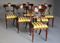 Fine quality set of six Regency rosewood dining chairs - 4799837