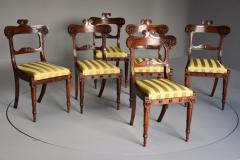 Fine quality set of six Regency rosewood dining chairs - 4799838