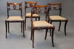 Fine quality set of thirteen Regency simulated rosewood dining chairs - 4752828