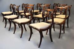 Fine quality set of thirteen Regency simulated rosewood dining chairs - 4752834