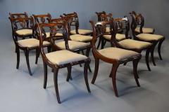 Fine quality set of thirteen Regency simulated rosewood dining chairs - 4752837