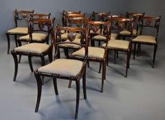Fine quality set of thirteen Regency simulated rosewood dining chairs - 4752843