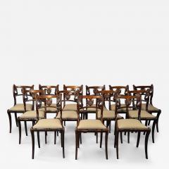 Fine quality set of thirteen Regency simulated rosewood dining chairs - 4762366