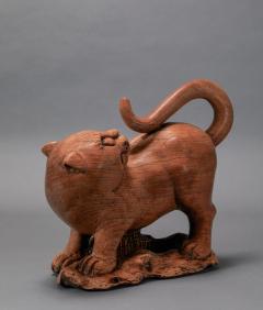 Finely Carved Hardwood Tiger - 3889296