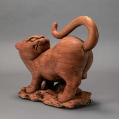 Finely Carved Hardwood Tiger - 3889314