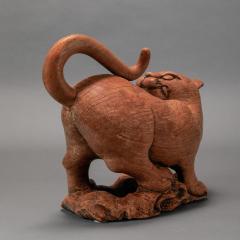 Finely Carved Hardwood Tiger - 3889324