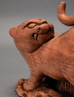 Finely Carved Hardwood Tiger - 3889353