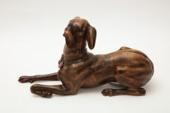 Finely Carved Recumbent Whippet Circa 1900s - 792304