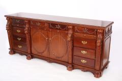 Finely Hand Carved Mahogany Wood Server Sideboard - 1943717