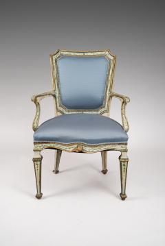 Finely Painted Pair of Louis XVI Venetian Armchairs - 118302