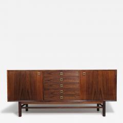 Finley Restored Mid century Danish Santos Rosewood Credenza with Brass Pulls - 4085380