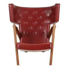 Finn Juhl 1938 Finn Juhl iconic The Grasshopper Chair Indian Red leather walnut - 4316648