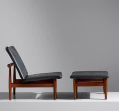 Finn Juhl Finn Juhl Danish Mid Century Modern Japan Lounge Chair and Ottoman Daverkosen - 3195538