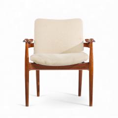 Finn Juhl Finn Juhl Model 192 Mid Century Danish Teak Occasional Chair - 4433535