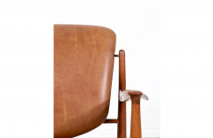 Finn Juhl Finn Juhl Model FD 136 Teak Leather Lounge Chairs for France Daverkosen - 2561334