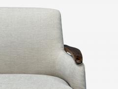 Finn Juhl Finn Juhl Style Danish Modern Wood Beige Fabric Sofa Denmark 1950s - 4331652