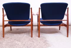 Finn Juhl Finn Juhl Teak Lounge Chairs Model FD 136 for France Daverkosen - 1290434