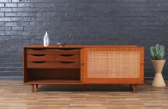 Finn Juhl Finn Juhl Teak Walnut Credenza with Cane Front Doors - 3915559