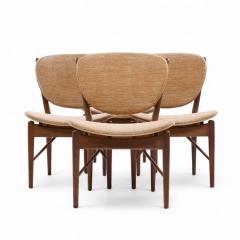Finn Juhl Finn Juhl for Baker Model 51 Mid Century Walnut Dining Chairs Set of 4 - 4360454