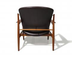 Finn Juhl Finn Juhl for France Daverkosen FD 136 Teak Lounge Chair in Leather - 3351250