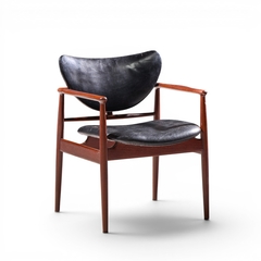Finn Juhl Finn Juhl for Niels Vodder NV 48 Mid Century Danish Teak Lounge Chairs Pair - 4710100