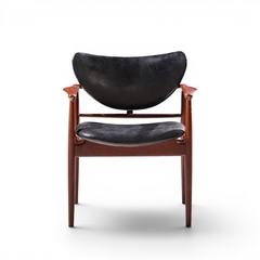 Finn Juhl Finn Juhl for Niels Vodder NV 48 Mid Century Danish Teak Lounge Chairs Pair - 4710102