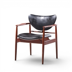 Finn Juhl Finn Juhl for Niels Vodder NV 48 Mid Century Danish Teak Lounge Chairs Pair - 4710105