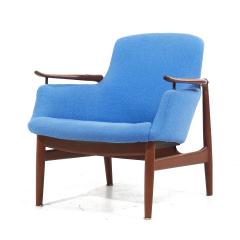 Finn Juhl Finn Juhl for Niels Vodder NV 53 Blue Chairs Pair - 4435867