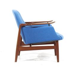 Finn Juhl Finn Juhl for Niels Vodder NV 53 Blue Chairs Pair - 4435870