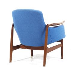 Finn Juhl Finn Juhl for Niels Vodder NV 53 Blue Chairs Pair - 4435871
