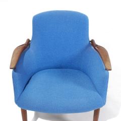 Finn Juhl Finn Juhl for Niels Vodder NV 53 Blue Chairs Pair - 4435873
