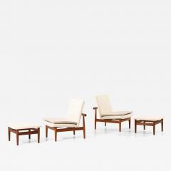 Finn Juhl Japan Easy Chairs Model FD 137 Designed by Finn Juhl 1950s - 4614335