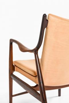 Finn Juhl NV 45 Easy Chair in Rosewood Leather by Finn Juhl 1945 - 4615285