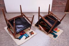 Finn Juhl Pair of Vintage Walnut and Leather 45 Lounge Chairs by Finn Juhl for Baker - 1397939