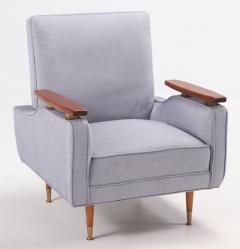 Finn Juhl Pair of newly upholstered lounge chairs in the manner of Finn Juhl circa 1950  - 3446079