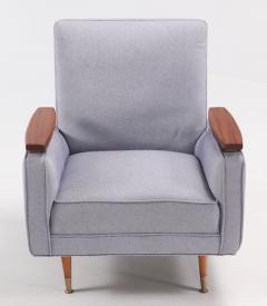 Finn Juhl Pair of newly upholstered lounge chairs in the manner of Finn Juhl circa 1950  - 3446083