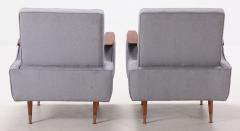 Finn Juhl Pair of newly upholstered lounge chairs in the manner of Finn Juhl circa 1950  - 3446085