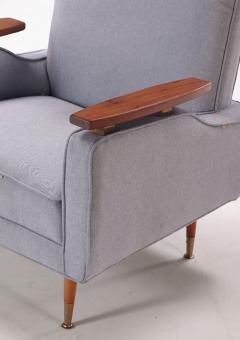 Finn Juhl Pair of newly upholstered lounge chairs in the manner of Finn Juhl circa 1950  - 3446086