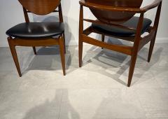 Finn Juhl Set of 12 American Modern Walnut Dining Chairs Finn Juhl for Widdicomb 1950s - 4605033