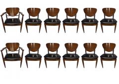 Finn Juhl Set of 12 American Modern Walnut Dining Chairs Finn Juhl for Widdicomb 1950s - 4608298