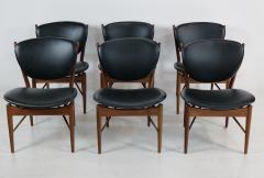 Finn Juhl Set of Six Spectacular Solid Walnut Dining Chairs Designed by Finn Juhl - 4011639