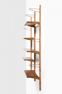 Finn Juhl Wall Mounted Bookcase in Teak Beech and Brass by Finn Juhl 1956 - 4467600