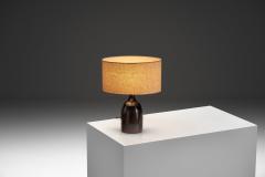 Finn Lynggard Dark Stoneware Table Lamp by Finn Lynggaard Denmark Second half of the 20th C - 4580574