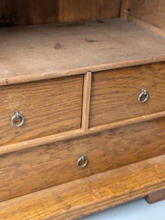 Finnish Art Nouveau Wall Cabinet in Quartersawn Oak Brass Early 20th Century - 4482590