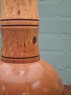 Finnish Handcrafted Curly Silver Birch Burl Table lamp 1940s - 4099660