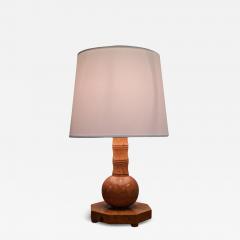 Finnish Handcrafted Curly Silver Birch Burl Table lamp 1940s - 4111078